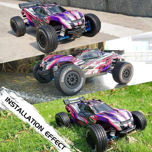 OGRC 4PCS 12mm Hex Tires Plastic Wheel Rims with Foam Inserts Rubber Tyres for 1/10 Tires for Traxxas Slash Redcat Axial Redcat HSP Tamiya HPI Kyosho RC Short Course Truck in Saudi Arabia