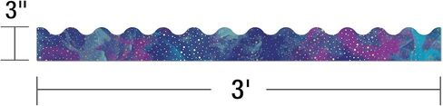 Carson Dellosa Galaxy Bulletin Board Borders, 39 Feet of Scalloped Marble, Gold Dot Classroom Borders for Bulletin Board, White Board, Cork Board, Galaxy Decor, Desk Decor, and Classroom Decor in Saudi Arabia