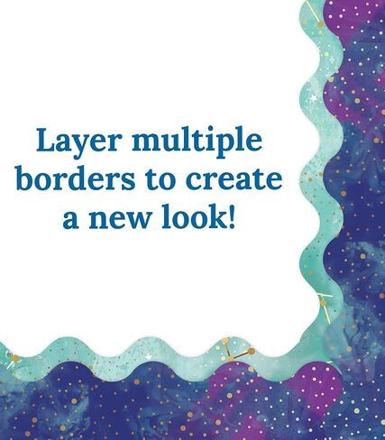 Carson Dellosa Galaxy Bulletin Board Borders, 39 Feet of Scalloped Marble, Gold Dot Classroom Borders for Bulletin Board, White Board, Cork Board, Galaxy Decor, Desk Decor, and Classroom Decor in Saudi Arabia