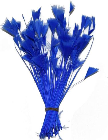 AMIZOB Pack of 100 Natural Dyed Turkey Flat Feathers 5-6inch Plumes Decoration Craft Accessories (Black) in Saudi Arabia