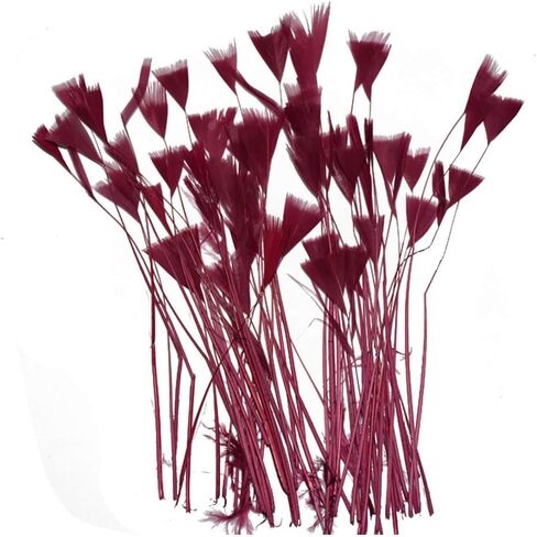 AMIZOB Pack of 100 Natural Dyed Turkey Flat Feathers 5-6inch Plumes Decoration Craft Accessories (Black) in Saudi Arabia