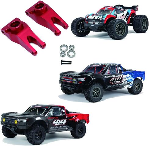 مجموعة حاملات محور التوجيه الأمامي الخلفي من سبيكة مجموعة ذراع المفصل لـ Arrma 3S BLX Typhon Vorteks Senton Granite Big Rock، أجزاء ترقية Mega550 Typhon Senton Granite (أحمر) in Saudi Arabia