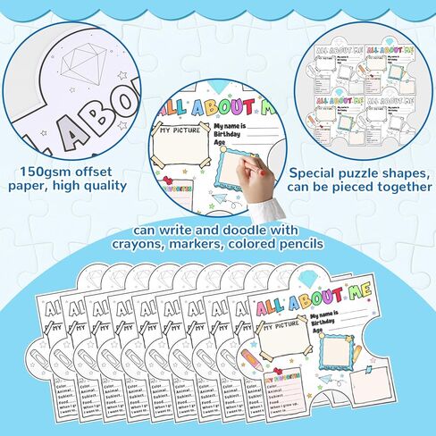 فيوسوري 40 قطعة من ملصقات اول اباوت مي لطلاب المرحلة الابتدائية، بوستر ستار اوف ذا ويك لتزيين الفصول الدراسية للمعلمين ورياض الاطفال ومرحلة ما قبل المدرسة in Kuwait
