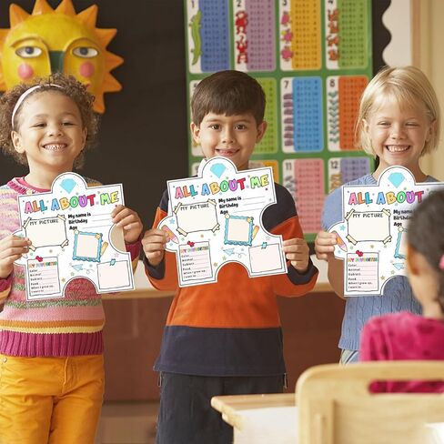 فيوسوري 40 قطعة من ملصقات اول اباوت مي لطلاب المرحلة الابتدائية، بوستر ستار اوف ذا ويك لتزيين الفصول الدراسية للمعلمين ورياض الاطفال ومرحلة ما قبل المدرسة in Kuwait