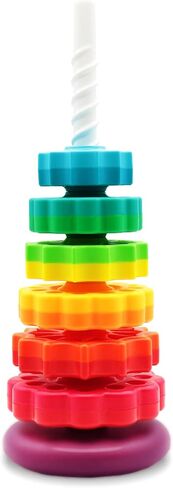 BYFWH Baby Spin Stack Toy,Premium Stacking Toy for Kids, Spinning Stacking Toy for Babies and Toddlers,Educational Toddler Learning Toy,Baby 1 2 3 Birthday Gifts,Autism Sensory Spinning Toy in Saudi Arabia