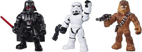 STAR WARS Galactic Heroes Mega Mighties 3-Pack - Stormtrooper, Darth Vader, and Chewbacca 10-Inch Action Figures, Kids Ages 3 and Up (Amazon Exclusive) in Saudi Arabia