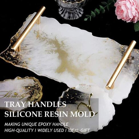 2 Size Large Silicone Tray Molds with Handles Molds 13 Inches Round Big Tray Resin Mold Irregular Geode Coasters Jewelry Plates Mold for Epoxy Resin Casting Art Craft Supplies in Saudi Arabia