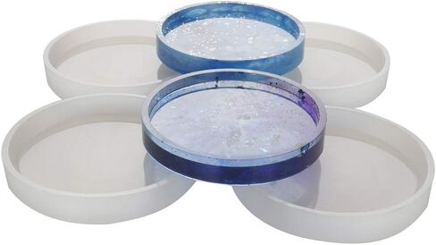 4 Pack Big DIY Round Coaster Silicone Mold, Diameter 3.94"/10cm, Molds for Casting with Resin, Cement in Saudi Arabia