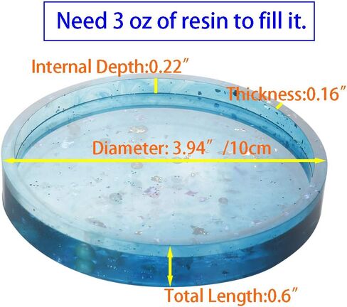 4 Pack Big DIY Round Coaster Silicone Mold, Diameter 3.94"/10cm, Molds for Casting with Resin, Cement in Saudi Arabia