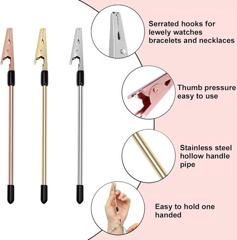4 قطع أداة مساعدة مجوهرات السوار، مشبك سوار أدوات مساعدة معدنية مجوهرات مشبك مساعد للمجوهرات سوار ساعة مشابك سحابات in Kuwait
