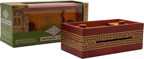 Project Genius: Emperor's Chest Gift Box Puzzle Brain Teaser Box That Holds Gift Cards, Money, Great Stocking Stuffer, Artfully Crafted Wooden Puzzle in Kuwait