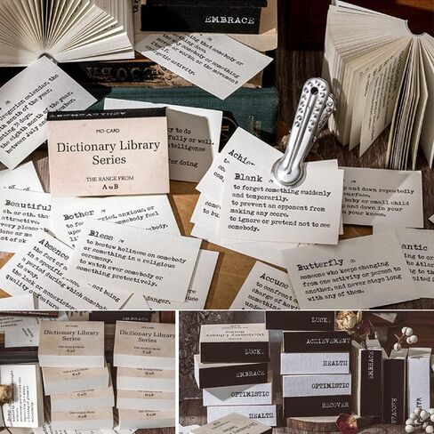 Agwut 800 Pcs Vintage Tiny Dictionary Decorative Craft Papers Mini Portable Dictionary Scrapbook Paper for Planners Collage Album in Kuwait