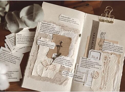 Agwut 800 Pcs Vintage Tiny Dictionary Decorative Craft Papers Mini Portable Dictionary Scrapbook Paper for Planners Collage Album in Kuwait