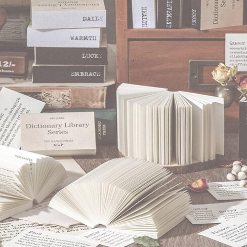 Agwut 800 Pcs Vintage Tiny Dictionary Decorative Craft Papers Mini Portable Dictionary Scrapbook Paper for Planners Collage Album in Kuwait