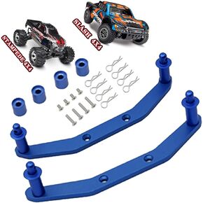 Body Post Extensions,Aluminum Front & Rear Body Mount Post Set for 1/10 Slash 4X4 /Stampede 4X4 VXL,RC Hops Up Upgrades Parts for Stampede 4X4 VXL/Slash 4X4 VXL,Replace 6815R,Red