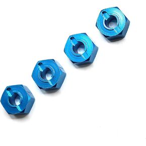 Alloy Hyper GO 12mm Wheel Hex Hub Adapter for MJX 16207 16208 16209 16210 for Hyper GO H16BM H16GT H16DR H16 1/16 Series RC Car Upgrades Part Blue