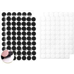 نقاط ذاتية اللصق، 108 زوجًا من نقاط الخطاف والحلقة بقطر 0.59 بوصة مع نقاط لاصقة مقاومة للماء، لاصق قوي لمستلزمات ديكورات العام الجديد، نقاط صمغ للفصول الدراسية والمكتب والمنزل باللونين الأبيض والأسود in Kuwait