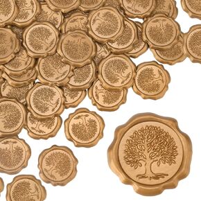 CRASPIRE 60pcs Adhesive Wax Seal Stickers Mountain Wax Seal Stamp Stickers Self Adhesive Gold Vintage Wax Seal Envelope Stickers for Wedding Invitation Cards Party Favors Craft Gift in Saudi Arabia