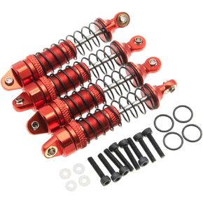 ممتص الصدمات متوافق مع أجزاء Traxxas 1/18 LaTrax Teton Desert Prerunner استبدال 7660 7665 الأمامي والخلفي المعدني بالكامل ترقية سيارة Rc (أحمر) in Saudi Arabia