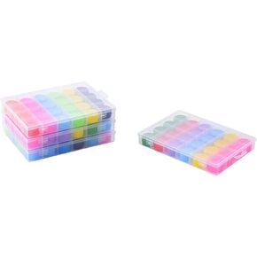 BangQiao 4 Pack Adjustable 18 Grids Clear Plastic Compartment Container Case, Transparent Organizer Storage Divider Box for Hardware,Screw,Nail, Fastener, Hanging Kit, Wall Anchor, Wedge in Kuwait