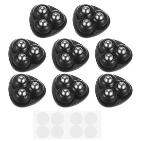 uxcell 8pcs Self Adhesive Mini Caster Wheels Universal Wheel 360° Rotation Sticky Swivel Pulley for Kitchen Appliances Storage Boxes Coffee Makers, Black in Kuwait