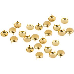 Trimming Shop 100 Round Dome Studs Metal Claw Beads Nail head Rivets Spike Studs Spots Punk Rock DIY for Leather Craft Clothes Belt Bag Shoes Bracelet Accessories 5mm Silver