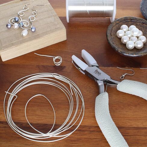 The Beadsmith Wire Elements Tool Set - 3-Piece Kit: Flat Nose, Tungsten Carbide Flush Cutter & 6-in-1 Wire Looper – Elongated, Comfortable Handles with Double-Leaf Springs – Tools for Jewelry Making in Saudi Arabia
