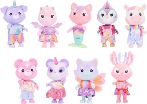 Sunny Days Entertainment Honey Bee Acres Rainbow Ridge Pals – 9 Miniature Flocked Dolls | Small Fantasy Collectible Figures | Pretend Play Toys for Kids in Saudi Arabia