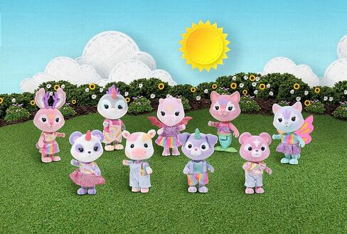 Sunny Days Entertainment Honey Bee Acres Rainbow Ridge Pals – 9 Miniature Flocked Dolls | Small Fantasy Collectible Figures | Pretend Play Toys for Kids in Saudi Arabia