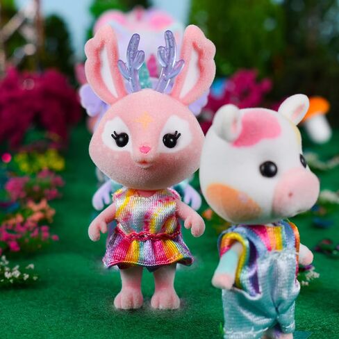 Sunny Days Entertainment Honey Bee Acres Rainbow Ridge Pals – 9 Miniature Flocked Dolls | Small Fantasy Collectible Figures | Pretend Play Toys for Kids in Saudi Arabia