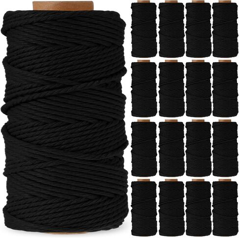 Timgle 15 Rolls Macrame Cord 3 mm x 480 Yards Natural Cotton Twine Colored Macrame String Twisted Macrame Yarn Knitting for DIY Crafts Plant Hangers Wall Hanging Wedding Christmas(Beige) in Saudi Arabia