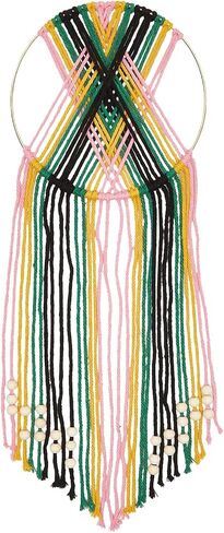 Dreamcatcher DIY Macrame Kit with 3mm Cord 229 Yards, Beads, Hooks, Wooden Rings (153 Pieces) in Saudi Arabia