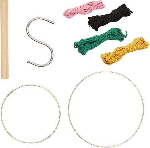 Dreamcatcher DIY Macrame Kit with 3mm Cord 229 Yards, Beads, Hooks, Wooden Rings (153 Pieces) in Saudi Arabia