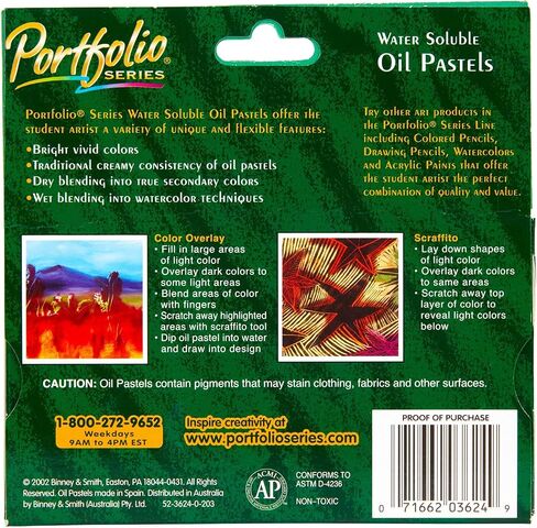 Crayola Oil Pastels Portfolio Series, Water Soluble, Colors may vary, 12 Count (52-3612) in Saudi Arabia