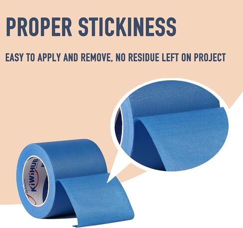 شريط رسام أزرق عريض من KIWIHUB، 6 بوصة × 55 سنة، شريط قناع أزرق للقطع/النقش بالليزر وسرير طباعة ثلاثي الأبعاد، شريط رسم للاستخدام الداخلي والخارجي in Kuwait