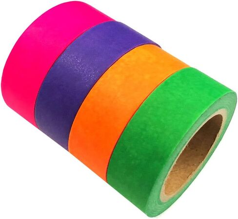 Wrapables Colorful Washi Masking Tape, Solid Neon Pink in Kuwait