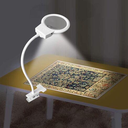 5D Diamond Painting Tools, LED Light with Magnifiers for Diamond Painting, 4X & 6X Magnifier LED Light with Clip and Flexible Neck, 5D Diamond Painting and Cross Stitch Tool Accessory Magnifier Lamp in Saudi Arabia