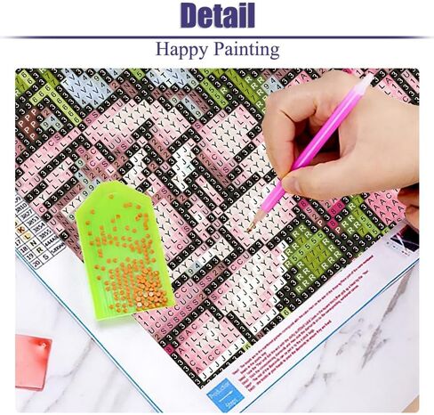 BOHADIY Diamond Painting Kits for Adults, Glass Stain Rose DIY Paint by Numbers for Adults Beginner, DIY Full Drill Diamond Dots Paintings Picture Arts Craft for Home Wall Art Decor 12x12 inch in Saudi Arabia