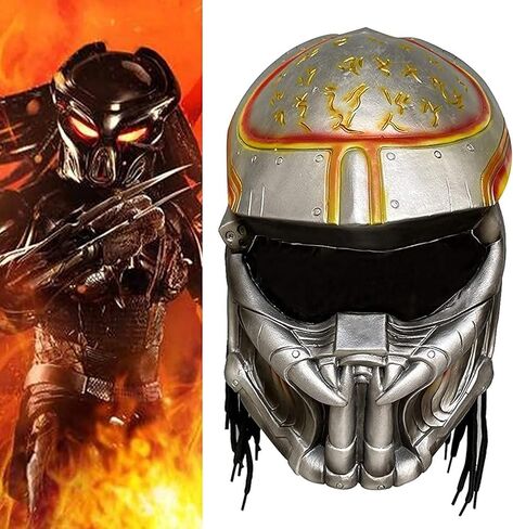 قناع المفترس تأثيري الغريبة مقابل المفترس طبق الاصل خوذة الفزع الجنود هالوين الدعامة اللاتكس in Kuwait