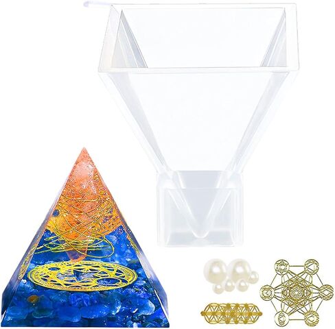 قوالب هرمية من السيليكون مقاس 3 انش للراتنج، قوالب هرمية من الراتنج للتأمل وممارسة اليوغا، قالب هرمي، ديكور طاولة المنزل in Kuwait