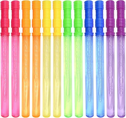 12 Pack 14.6" Large Bubble Wands for Kids Party Favors, Big Bubble Wand Bulk with Bubbles Refill Solution Toys for Carnival Christmas Fiesta Easter Basket Goodie Bag Stuffers Birthday Gifts Supplies in Kuwait
