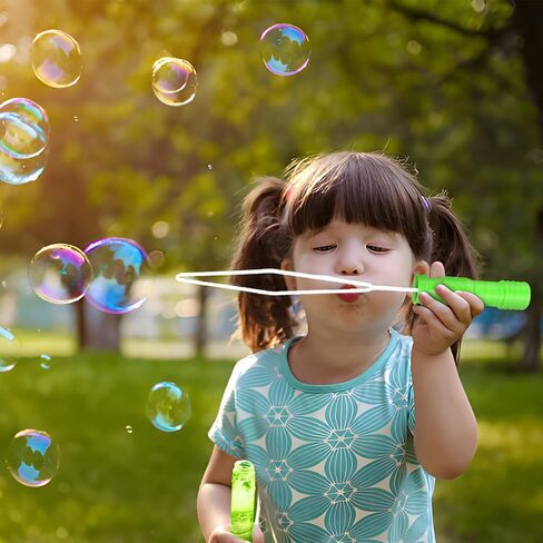 12 Pack 14.6" Large Bubble Wands for Kids Party Favors, Big Bubble Wand Bulk with Bubbles Refill Solution Toys for Carnival Christmas Fiesta Easter Basket Goodie Bag Stuffers Birthday Gifts Supplies in Kuwait