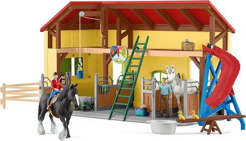 Schleich Farm World, Toy Barn Gift for Kids with Farm Animal Toys and Accessories 30-Piece Set, Ages 3+ in Kuwait