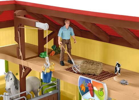 Schleich Farm World, Toy Barn Gift for Kids with Farm Animal Toys and Accessories 30-Piece Set, Ages 3+ in Kuwait