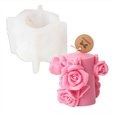 Tone Fun Relief Butterfly Love Flower Shape Candle Silicone Molds for Making Candle, Resin, Aromatherapy Candles, Handmade Wax Soap, Home Decor, Craft in Kuwait