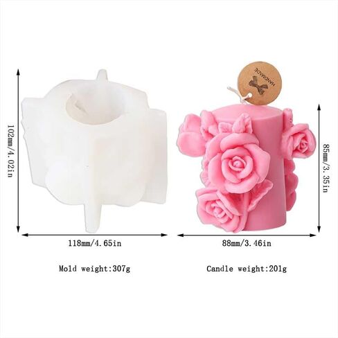 Tone Fun Relief Butterfly Love Flower Shape Candle Silicone Molds for Making Candle, Resin, Aromatherapy Candles, Handmade Wax Soap, Home Decor, Craft in Kuwait