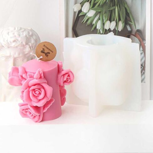Tone Fun Relief Butterfly Love Flower Shape Candle Silicone Molds for Making Candle, Resin, Aromatherapy Candles, Handmade Wax Soap, Home Decor, Craft in Kuwait