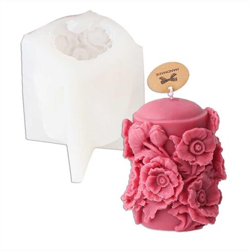 لهجة المرح الإغاثة الكركديه العمود شكل شمعة قوالب السيليكون لصنع شمعة، الراتنج، شموع الروائح، صابون الشمع اليدوية، ديكور المنزل، والحرف اليدوية in Kuwait