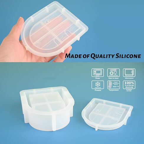 قالب صندوق مفاتيح من الراتنج مع خطاف، مجموعة قوالب سيليكون لصندوق تخزين المفاتيح من 36 قطعة، تصميم ابواب خشبية، صندوق مفاتيح معلق على الحائط، قوالب ايبوكسي لصب الراتنج، منظم للمدخل وديكور المنزل in Kuwait