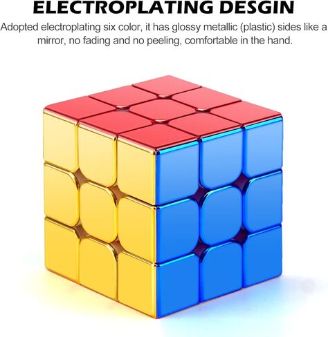 مكعب سرعة سايكلون بويز 3×3 من اكروفيك، مكعب مغناطيسي بدون ستيكر لاصق، احجية مكعب سحري عاكس 3×3×3 للاطفال والبالغين in Kuwait